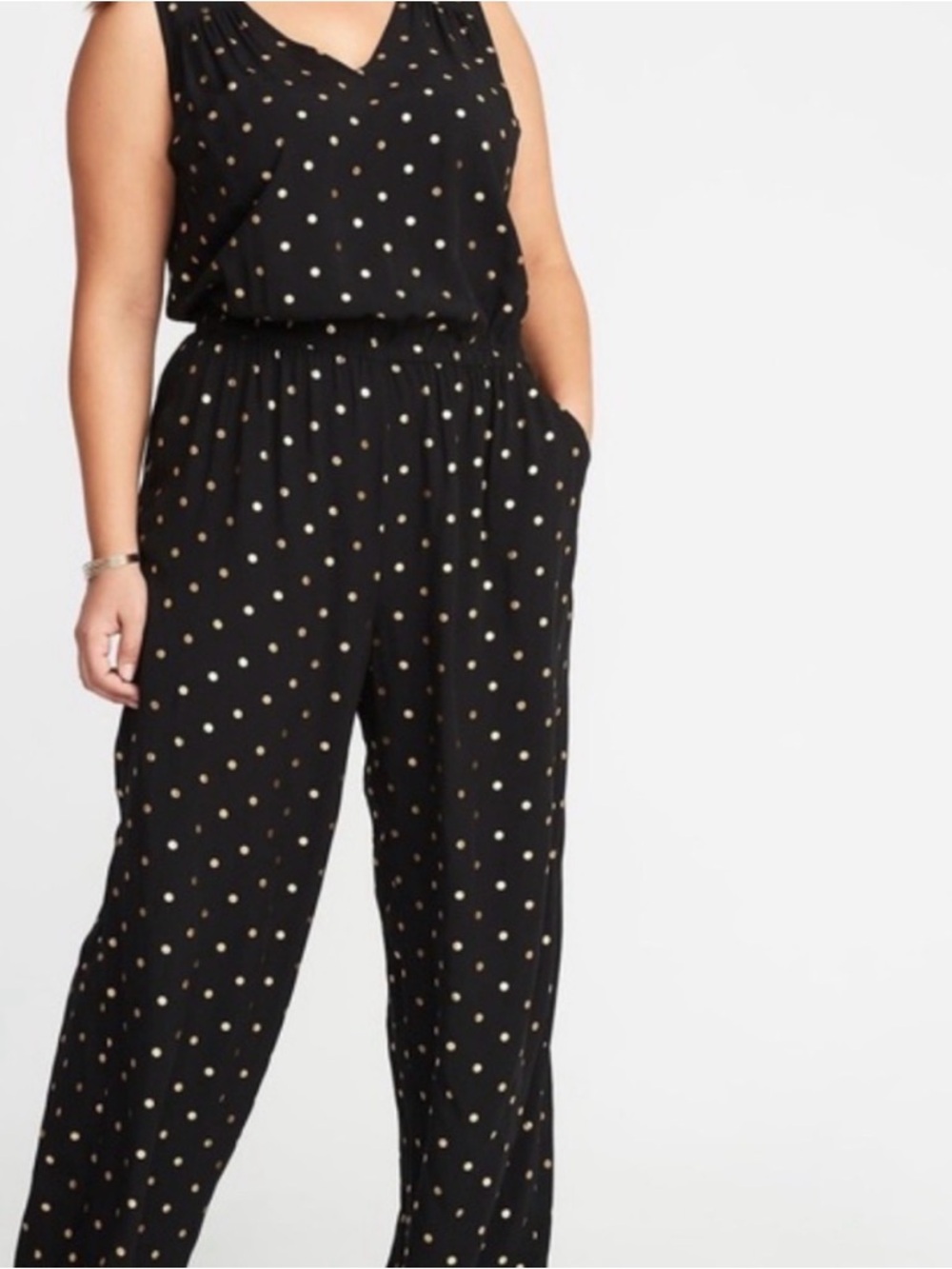 Old Navy V-Neck Wide Leg Jumpsuit size Medium 8/10